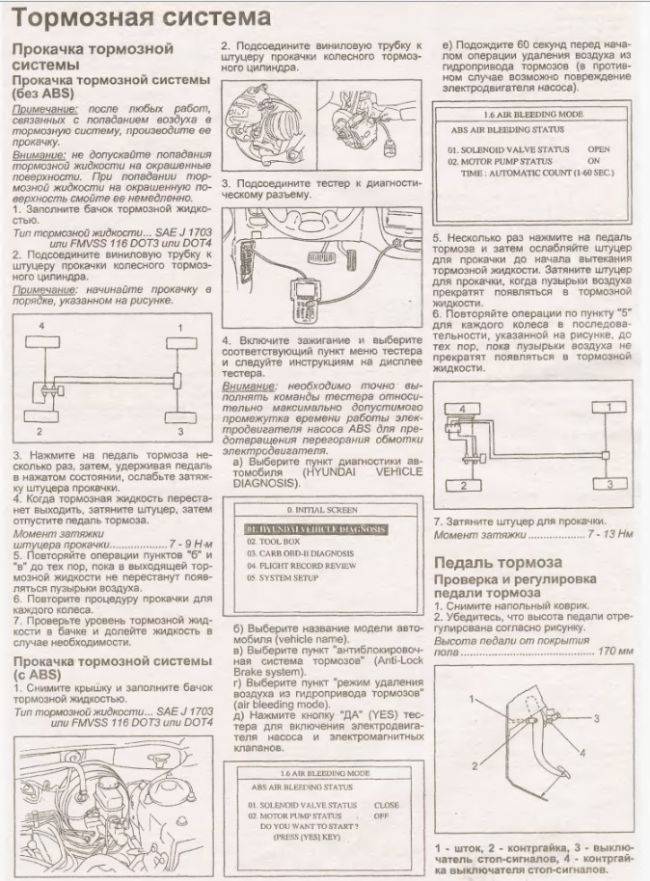 Схема прокачки тормозов акцент тагаз